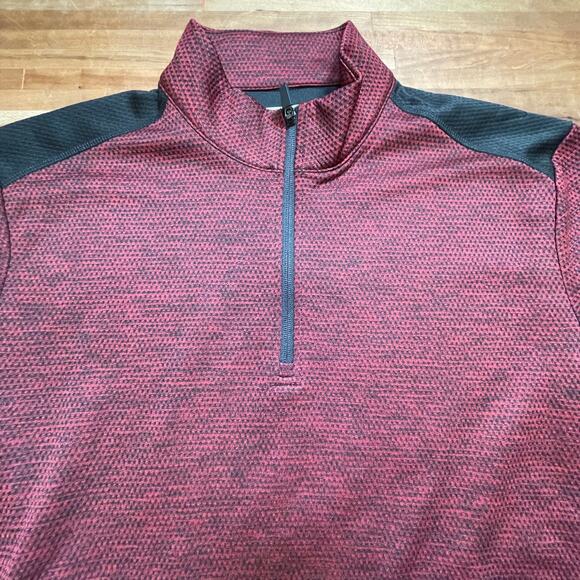 PGA TOUR Men's Two-Tone Quarter-Zip Golf Pullover red M - Picture 4 of 11